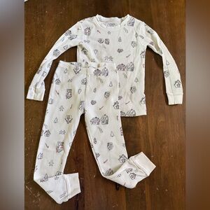 Carter's Kids Pajama Set - White with Red and Black Prints